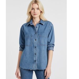 ASKK NY Classic‎ Blue Denim Shirt size 3 NWT